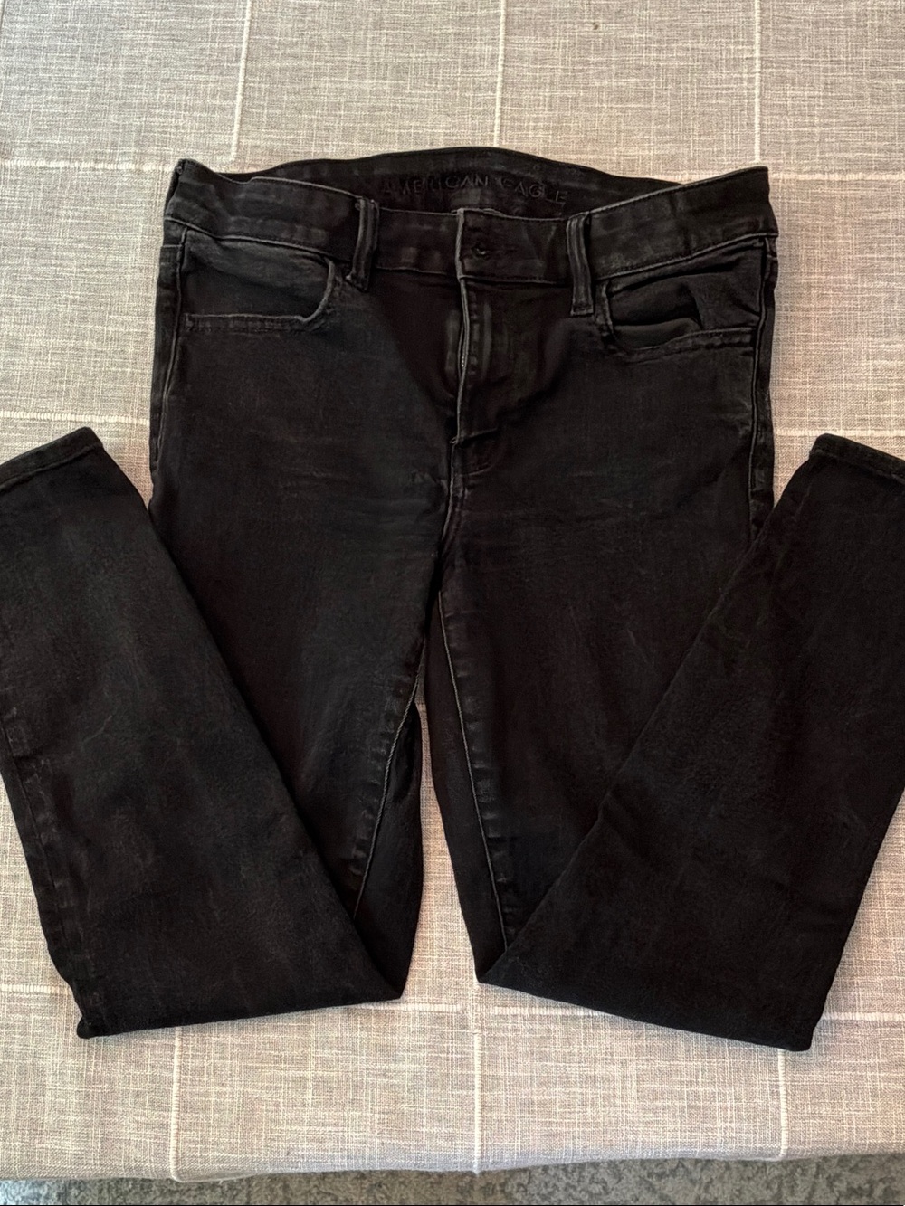 American Eagle‎ Ne(x)t Level Stretch Black Skinny Jeggings, Size 10S